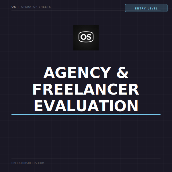 Agency & Freelancer Evaluation