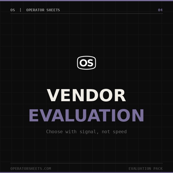 Vendor Evaluation